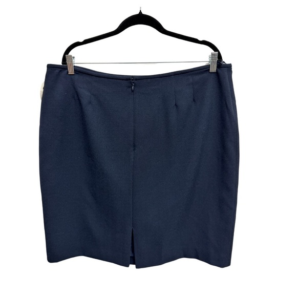 Tahari Pencil Skirt Navy - Picture 2 of 9